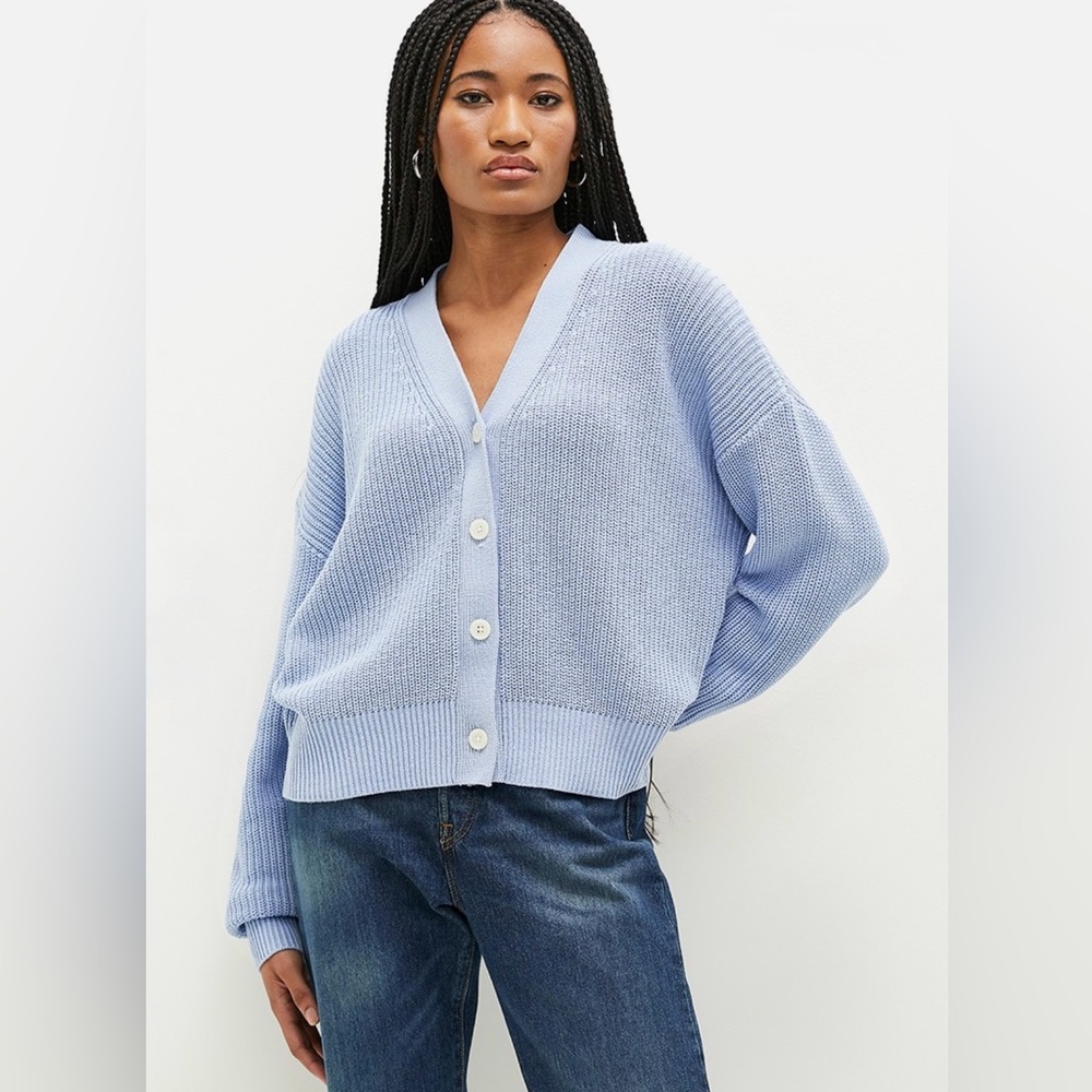 Levi's Light Blue Women's Cardigan Sweater Standard Fit Size L